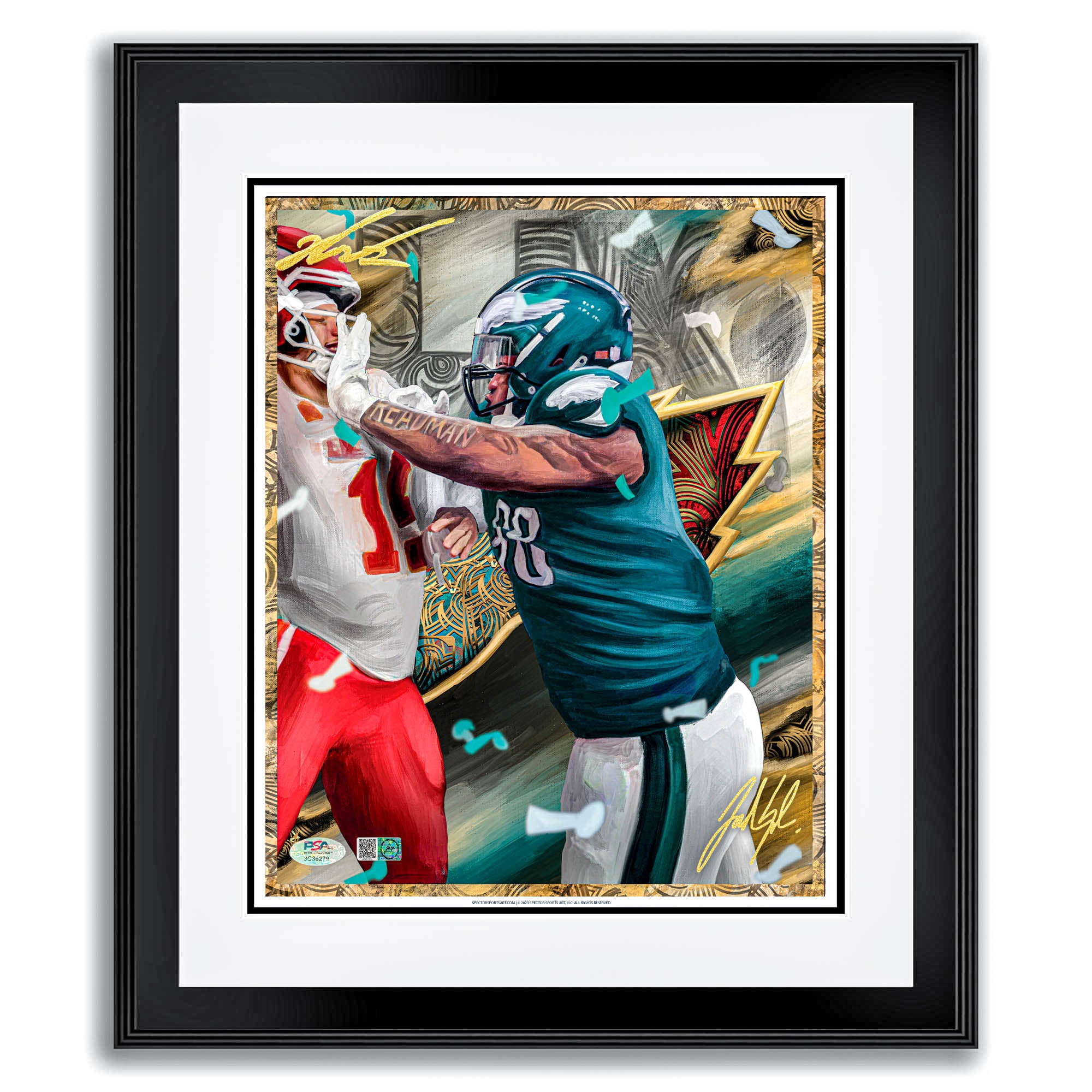 Jalen Carter LIX Champion Artist X Athlete Dual Autograph