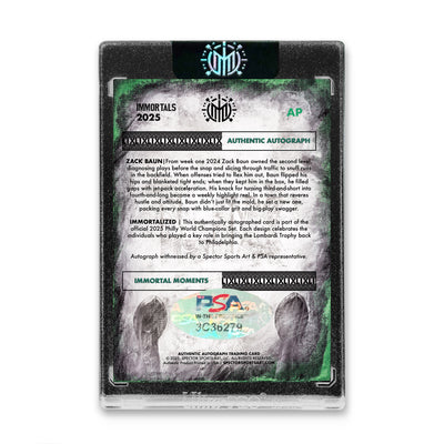 IMMORTAL MOMENTS™ ZACK BAUN "THE BALD EAGLE" LIX CHAMPIONS SET