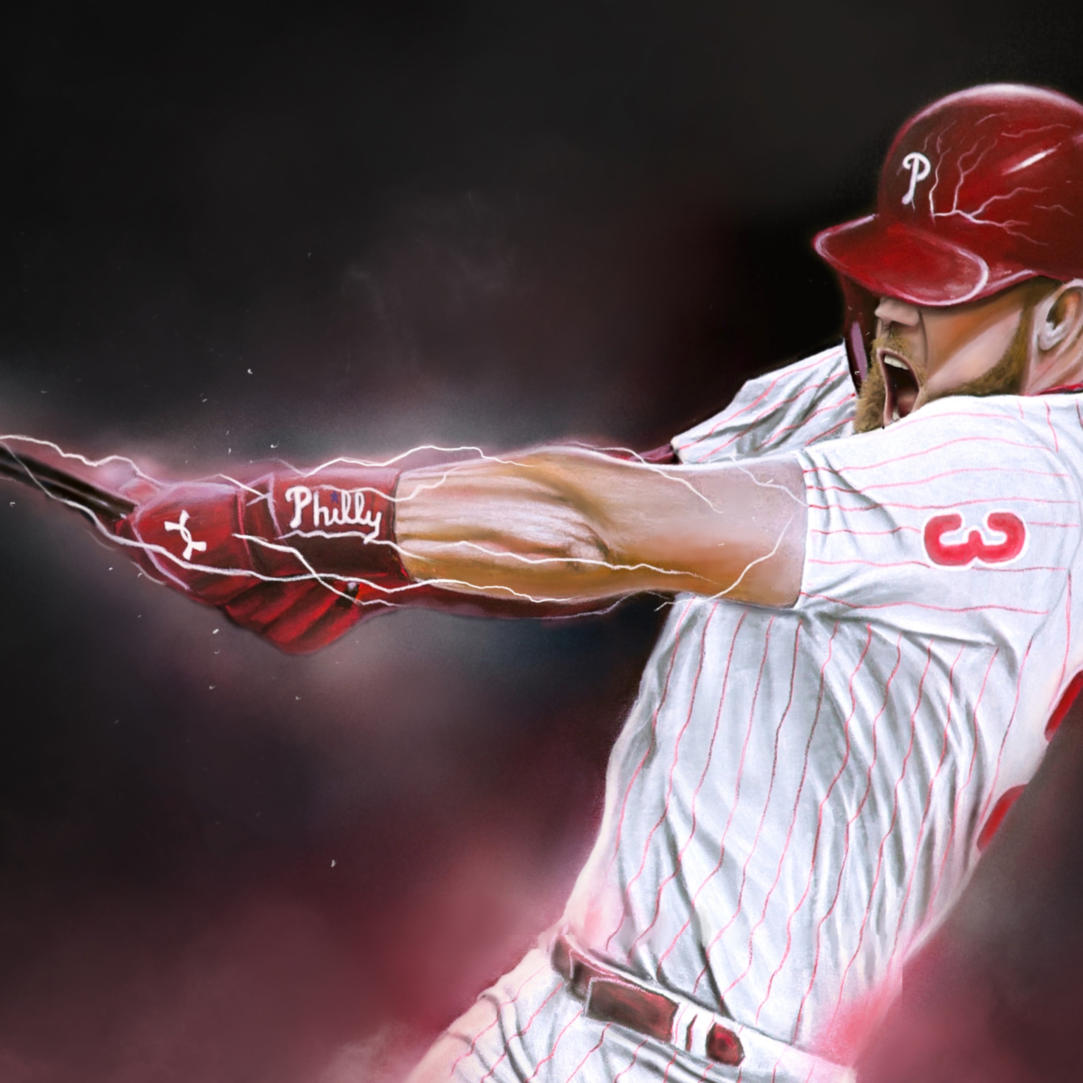 Phillies Bryce Harper “Phully Loaded” - Spector Sports Art -