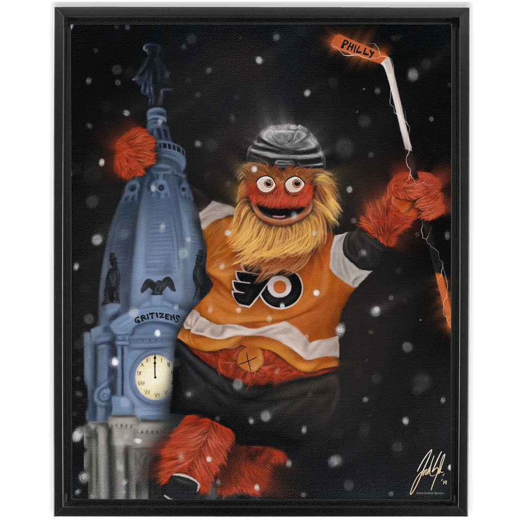 Gritty “GRITIZENS” Philadelphia Flyers 16 x 20 Canvas / Unframed