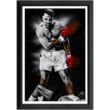 The Great Ali - Spector Sports Art - 16 X 24 Art Print / Framed