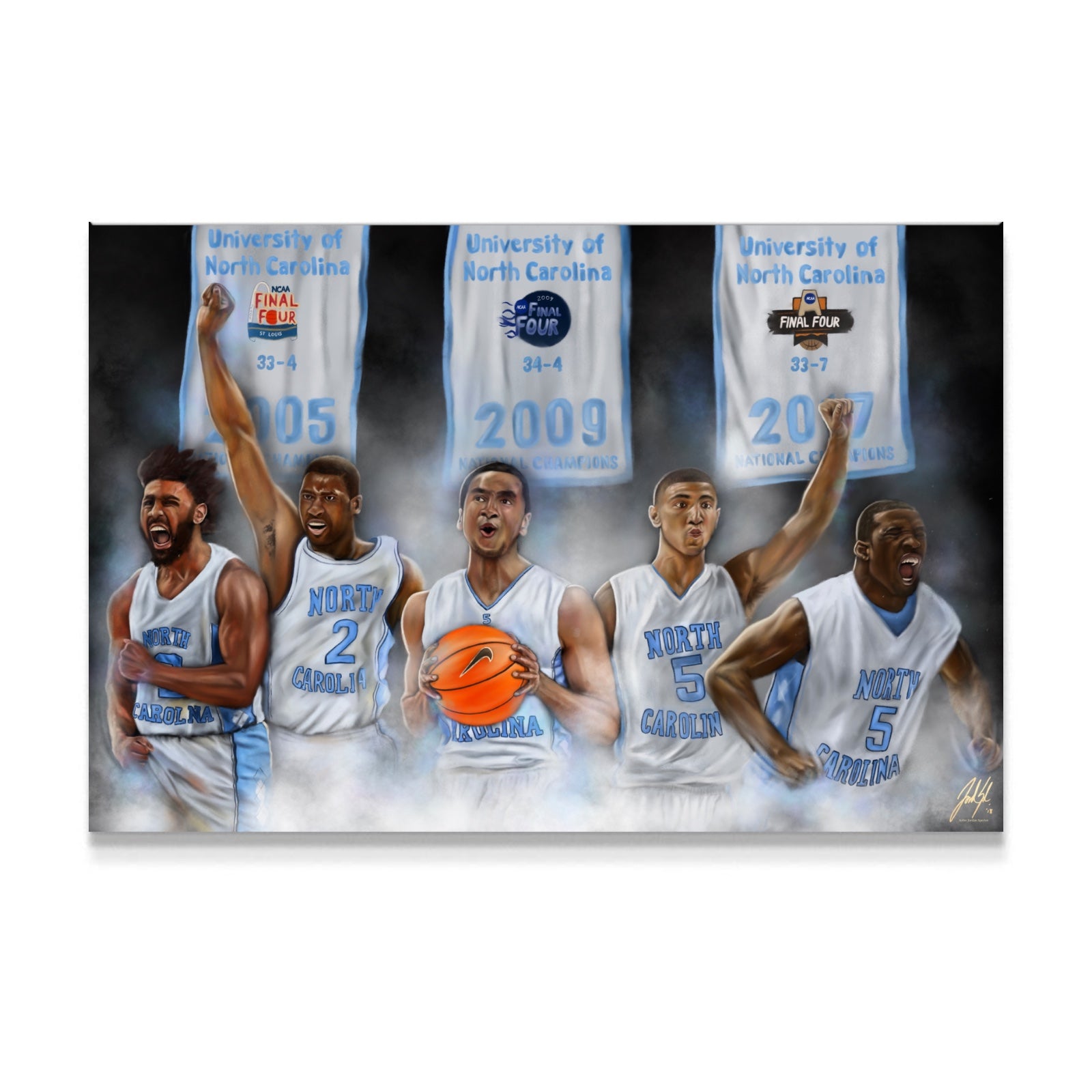 Roy Williams UNC "Point Guard Dynasty" - Spector Sports Art -
