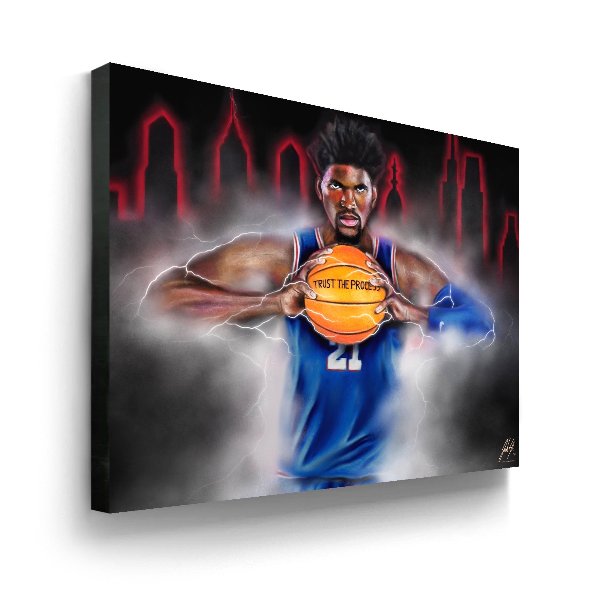 Joel Embiid "The Process" - Spector Sports Art -