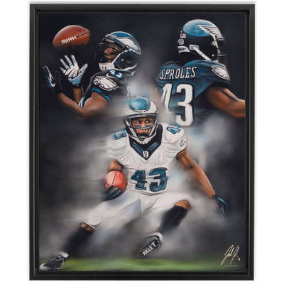 Darren Sproles "The Bullet" - Spector Sports Art - 16 X 20 Canvas / Framed