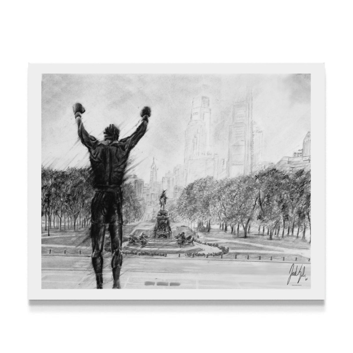 Rocky Strong - Spector Sports Art - 16 X 20 Canvas / Unframed
