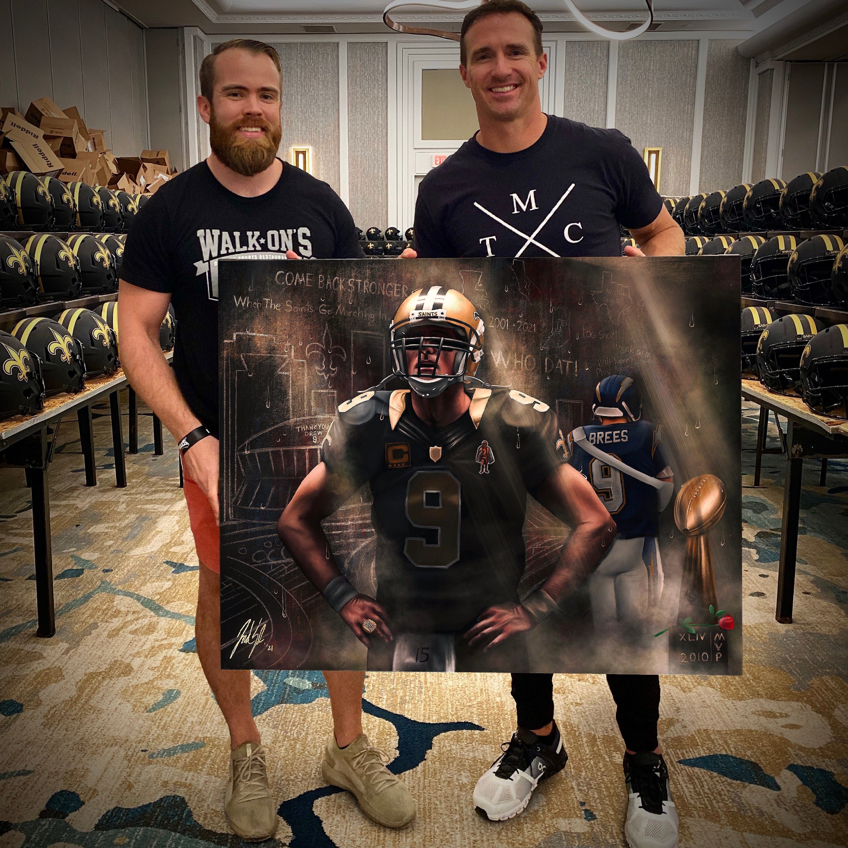 Drew Brees “THE SAINT” - Spector Sports Art -