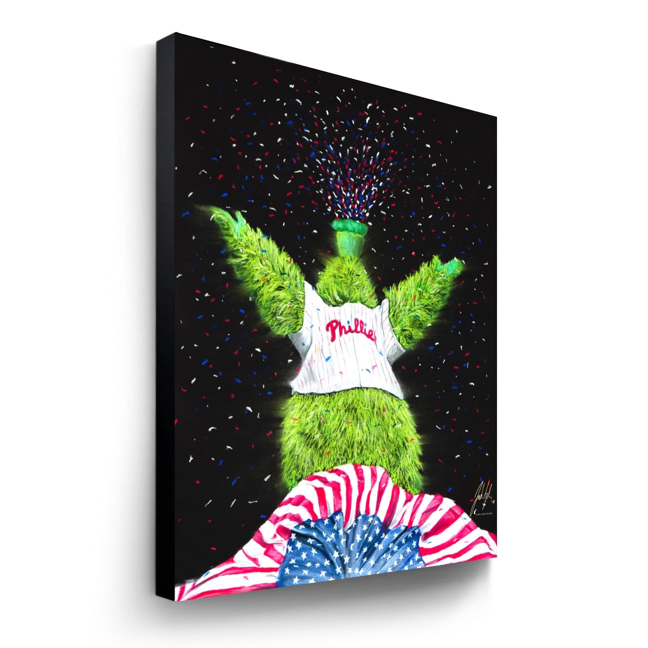 Phillie Phanatic "PARTY ON BROAD" - Spector Sports Art -