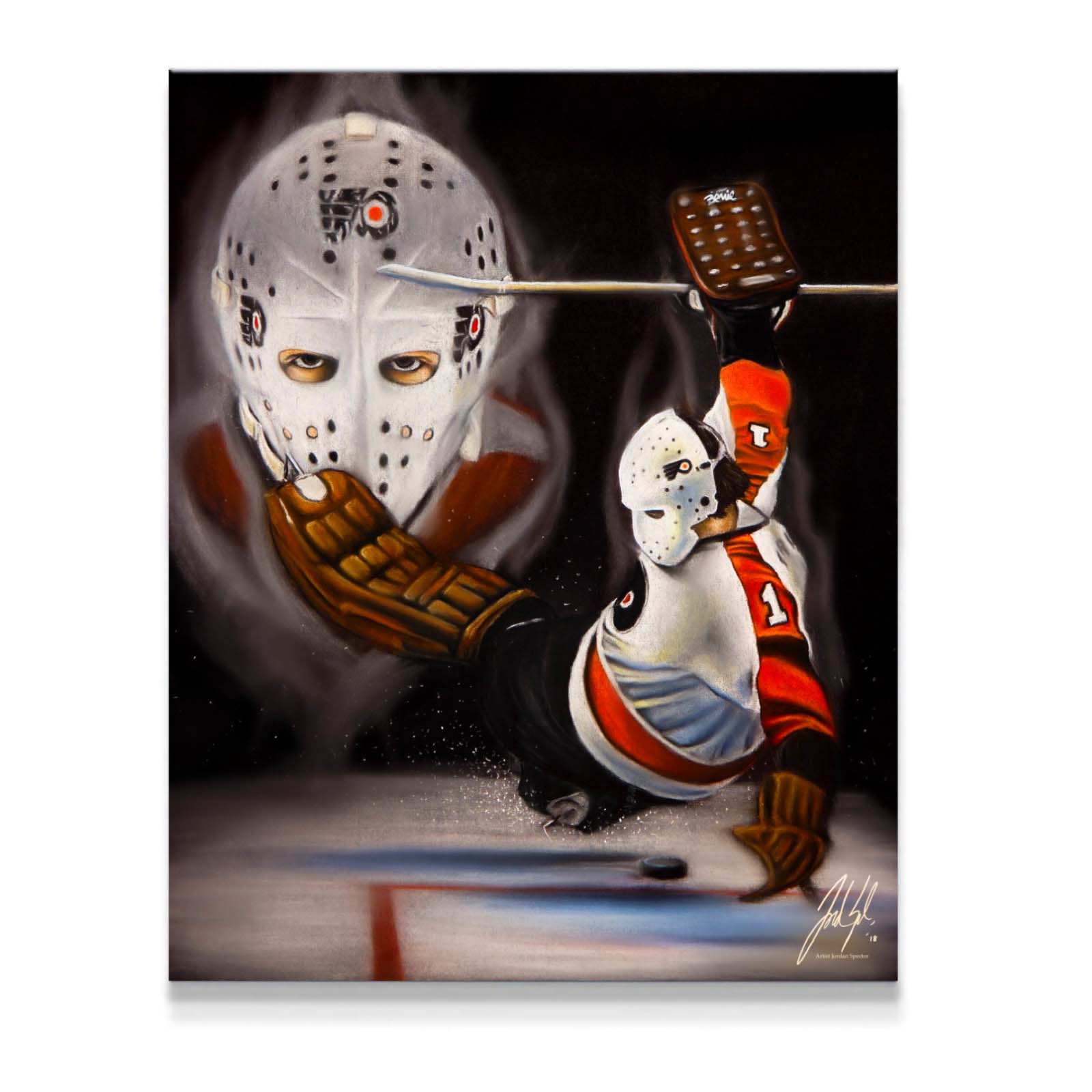 Bernie Parent - Spector Sports Art - 16 X 20 Art Print / Unframed