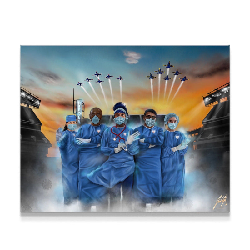 Healthcare Heroes - Spector Sports Art - Hospital Donation 16 X 20 Canvas / Unframed