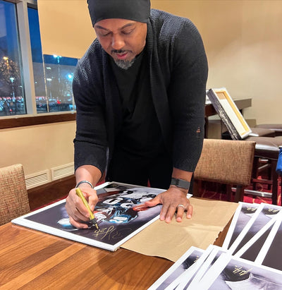 Hand Signed Brian Dawkins "WEAPON X" Art Print - Spector Sports Art -