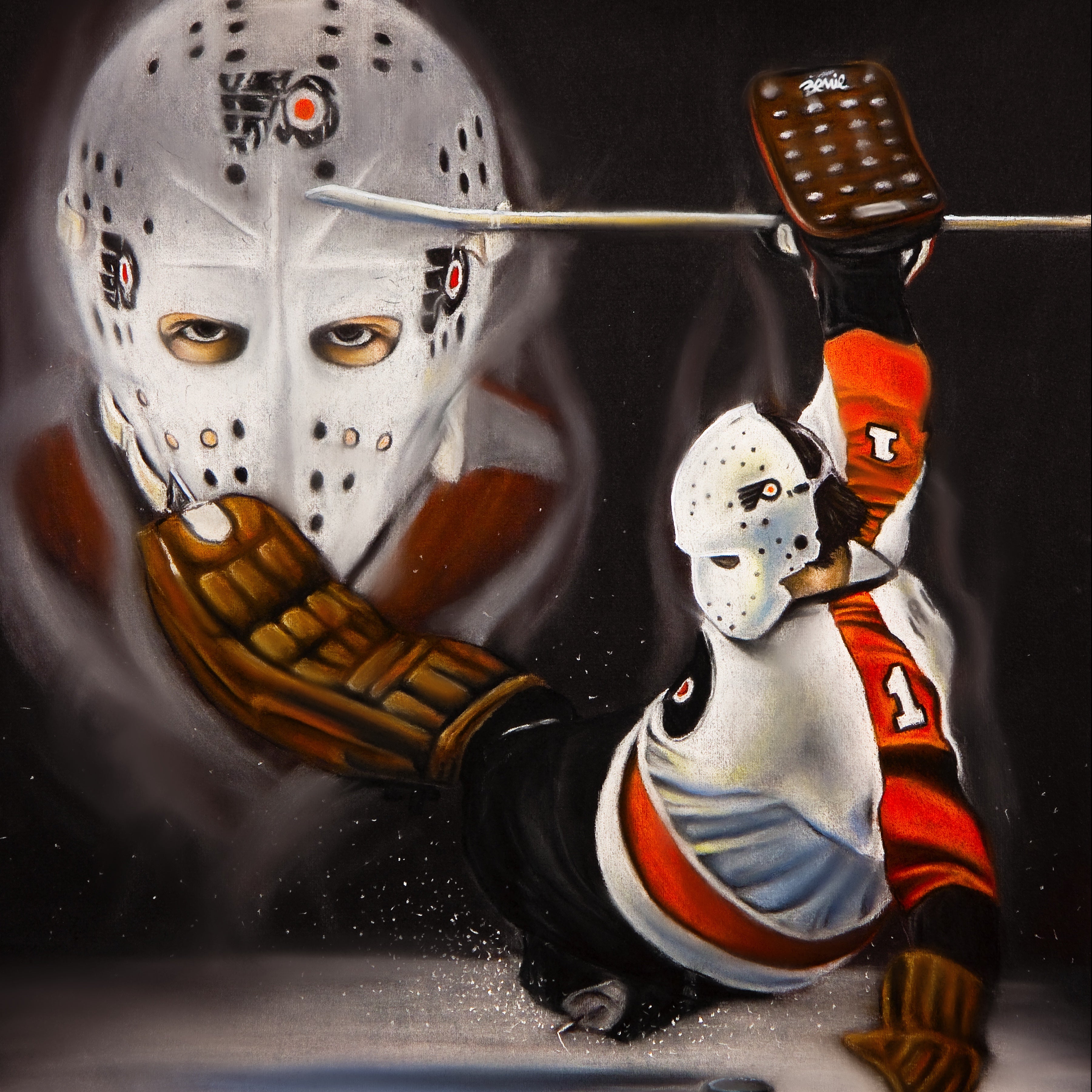 Bernie Parent - Spector Sports Art -