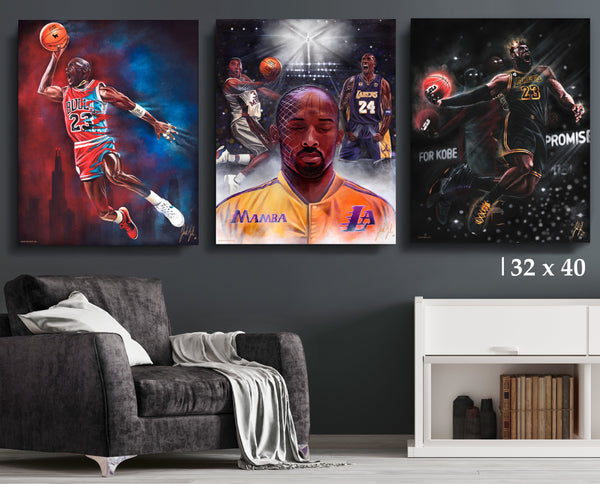 NBA Legends Bundle - Canvas Collection - Spector Sports Art - 32 X 40 Canvas (20% OFF)