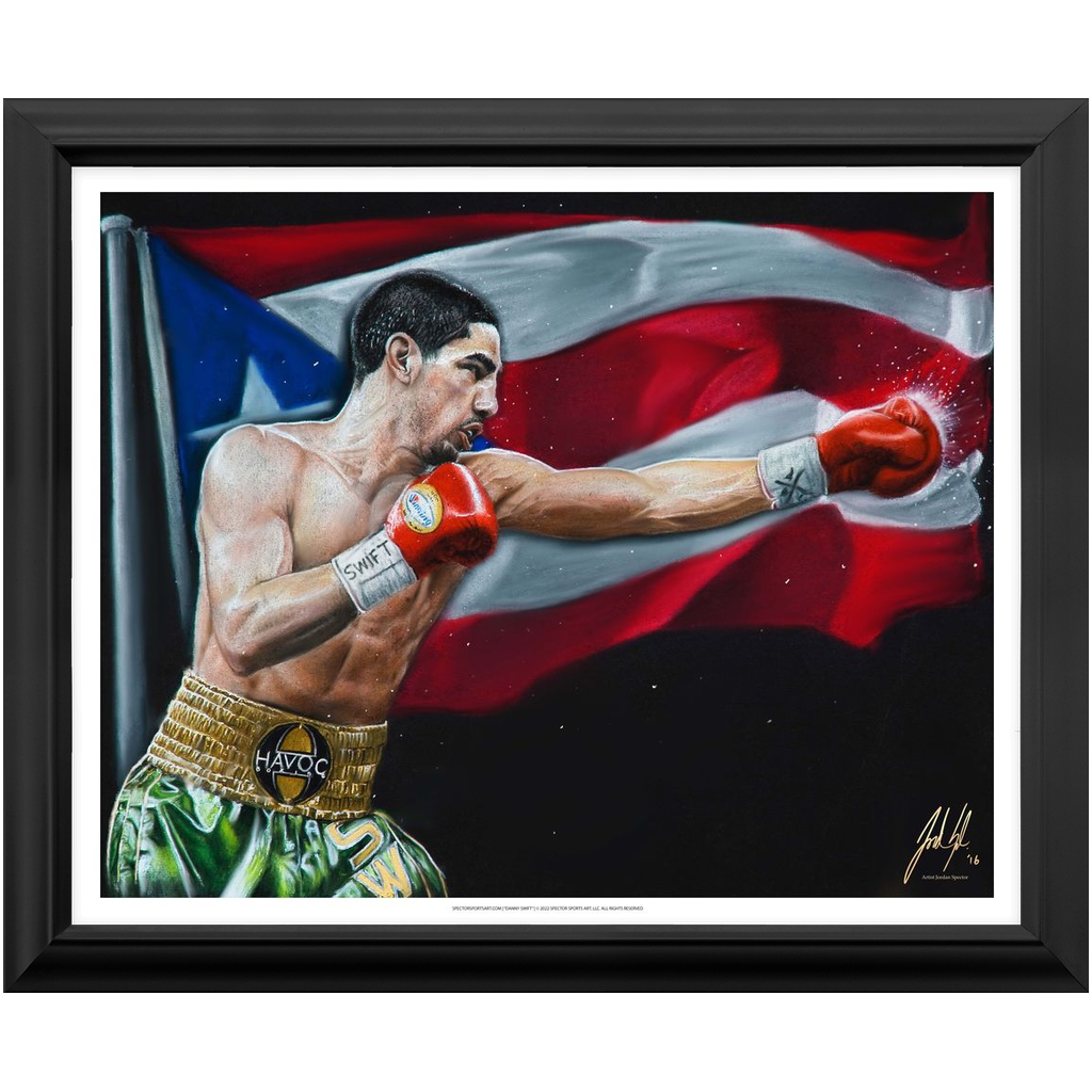 Danny "Swift" Garcia - Spector Sports Art - 16 X 20 Art Print / Framed