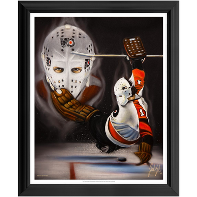 Bernie Parent - Spector Sports Art - 16 X 20 Art Print / Framed