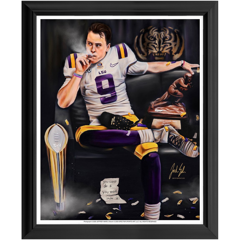 Joe Burrow Gridiron Greats Framed Print