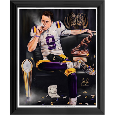 Joe Burrow “Burreaux” - Spector Sports Art - 16 X 20 Art Print / Framed
