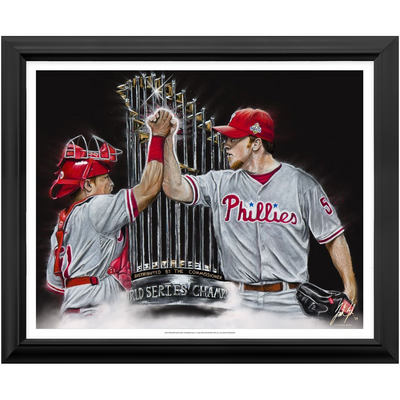 Philadelphia Phillies "Dynamic Duo" - Spector Sports Art - 16 X 20 Art Print / Framed