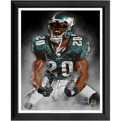 Hand Signed Brian Dawkins "WEAPON X" Art Print - Spector Sports Art -