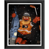 Gritty “GRITIZENS” Philadelphia Flyers - Spector Sports Art - 16 X 20 Art Print / Framed