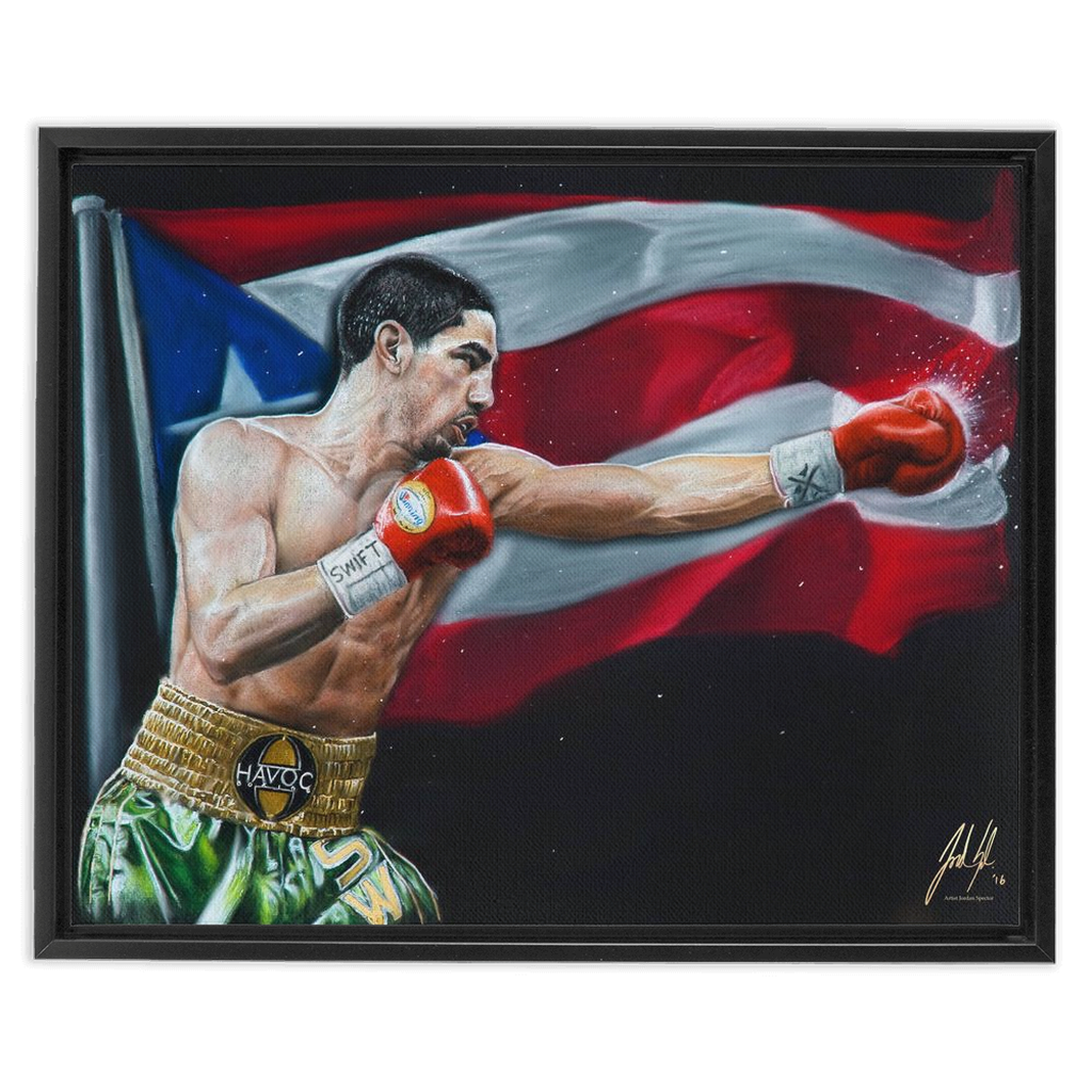 Danny "Swift" Garcia - Spector Sports Art - 16 X 20 Canvas / Framed