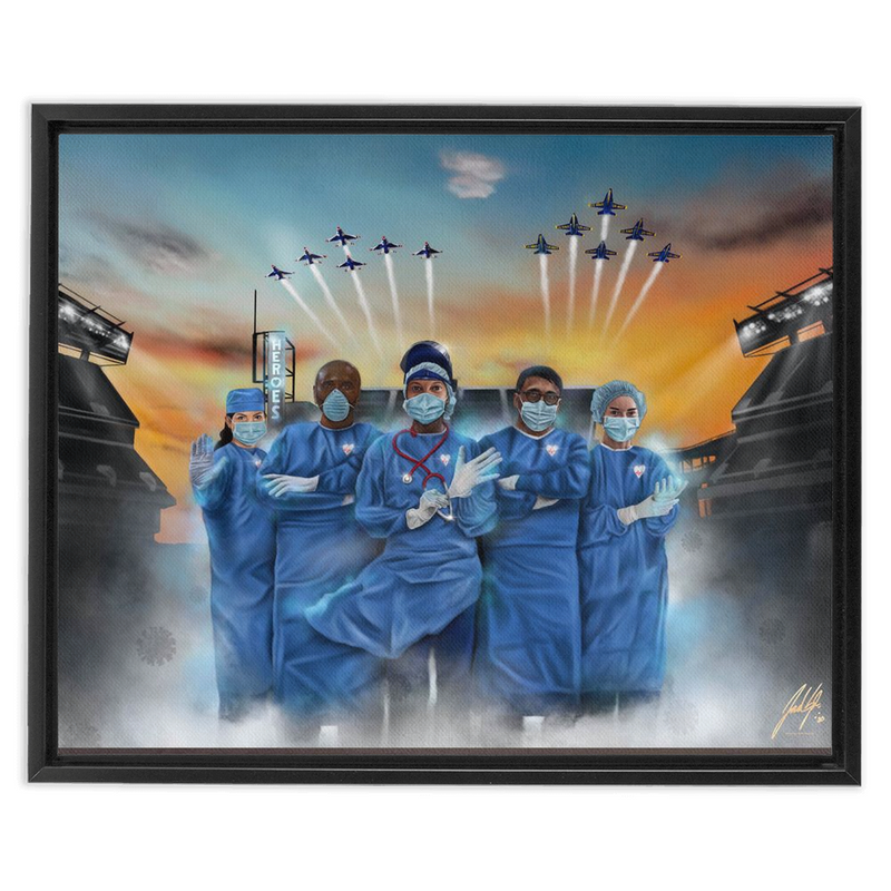 Healthcare Heroes - Spector Sports Art - Hospital Donation 16 X 20 Canvas / Framed