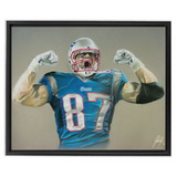 Rob Gronkowski "Gronk" - Spector Sports Art - 16 X 20 Canvas / Framed