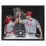 Philadelphia Phillies "Dynamic Duo" - Spector Sports Art - 16 X 20 Canvas / Framed