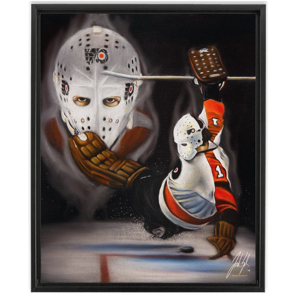 Bernie Parent - Spector Sports Art - 16 X 20 Canvas / Framed