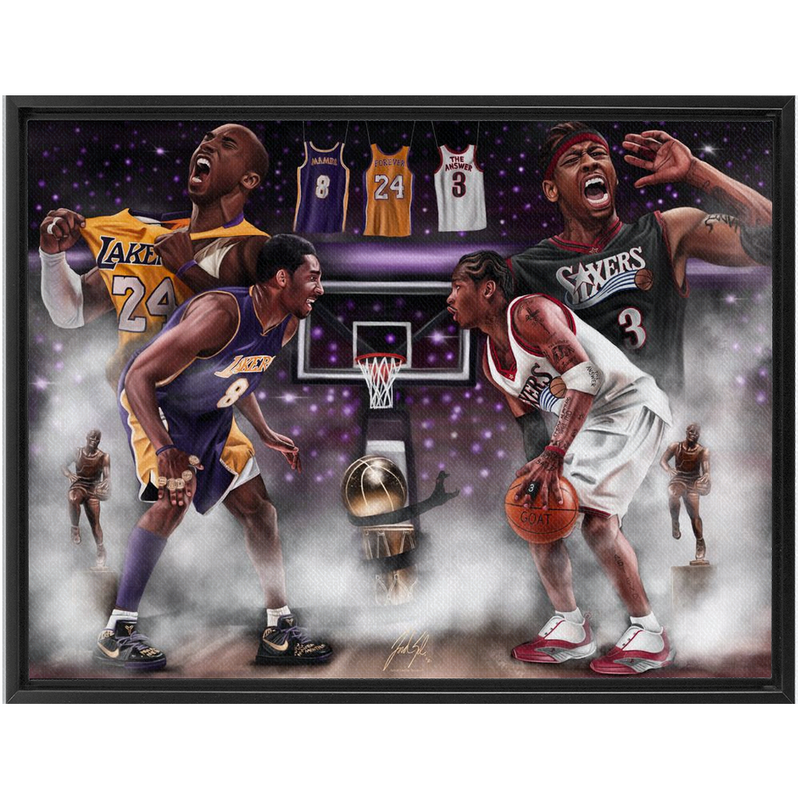 Mamba vs. The Answer “ Pound For Pound” - Spector Sports Art - 16 X 20 Canvas / Framed