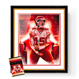 Patrick Mahomes “SHOWTIME” | Spector Drop VII | 72 Hours Only - Spector Sports Art - 16 X 20 Metallic Art Print / Framed
