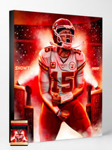 Patrick Mahomes “SHOWTIME” | Spector Drop VII | 72 Hours Only - Spector Sports Art - 16 X 20 Embellished Canvas / Unframed