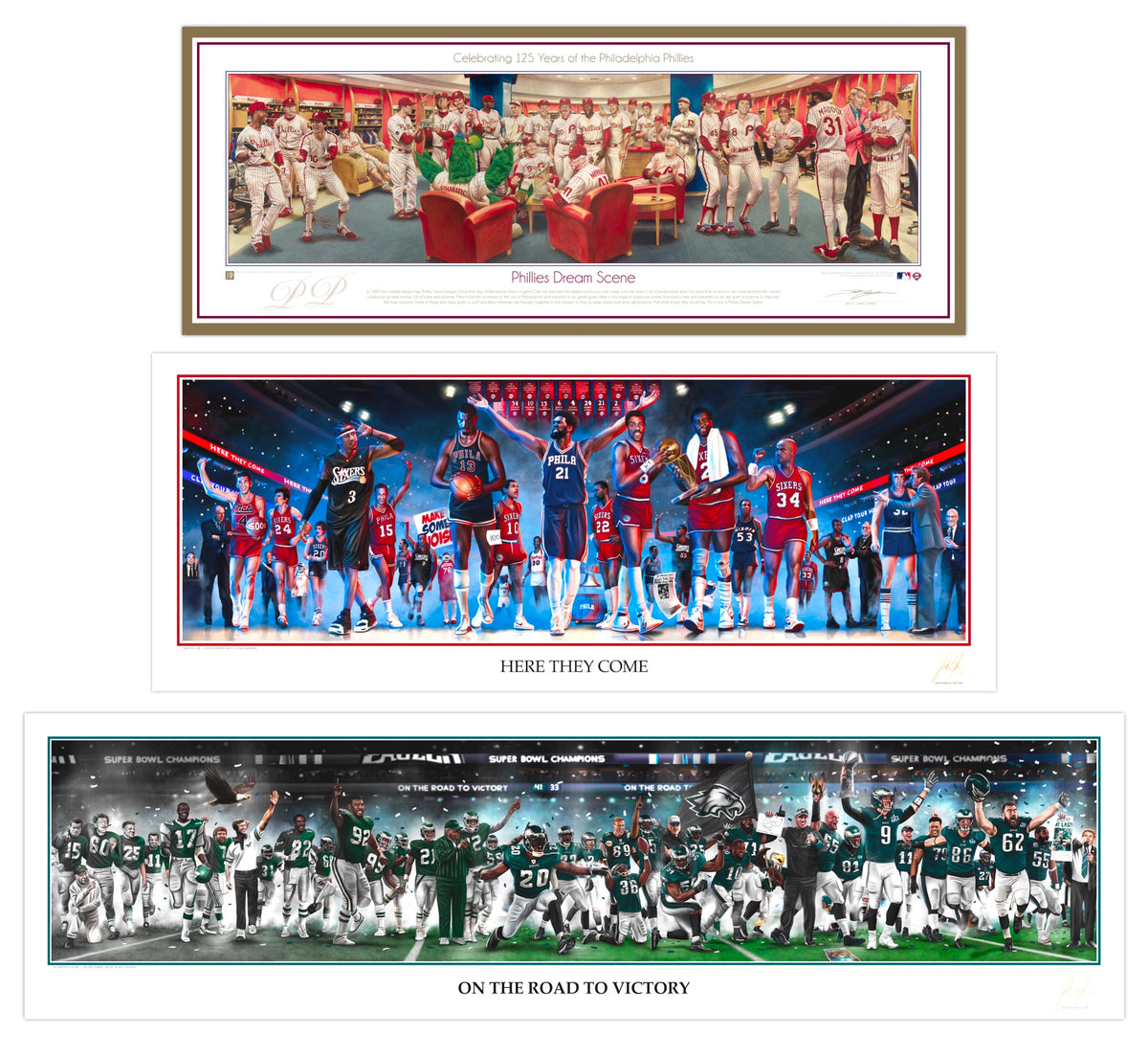 Philly Sports Legacy Collection - Spector Sports Art - Legacy Collection / Mini Lithograph / No Frame