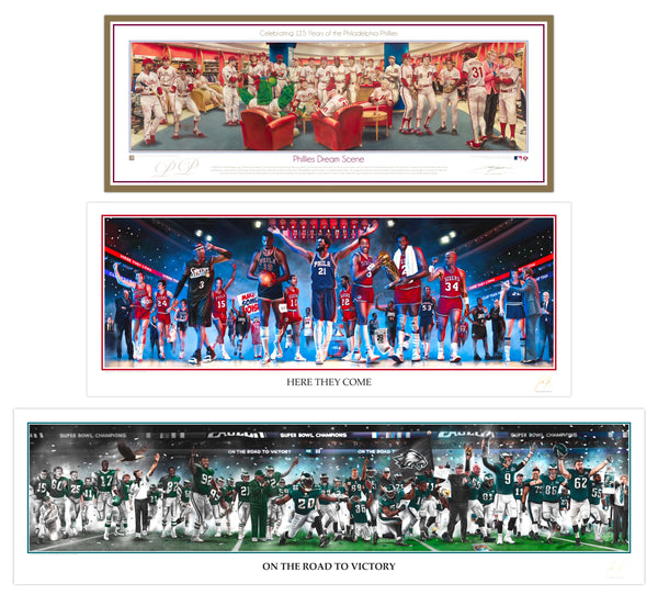 Philly Sports Legacy Collection - Spector Sports Art - Legacy Collection / Mini Lithograph / No Frame