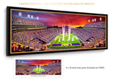 Tiger Stadium "Welcome To Death Valley" | Limited Edition - Spector Sports Art - 18 X 54 Legacy Canvas / Legacy Frame | Black and Gold