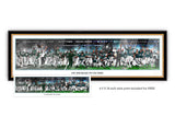 Eagles Legacy "On The Road To Victory" - Spector Sports Art - 17 X 60 Lithograph / Legacy Frame | Black and Gold