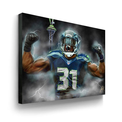 Kam Chancellor "Bam Bam Kam" - Spector Sports Art -