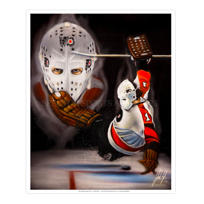 Bernie Parent - Spector Sports Art - 16 X 20 Canvas / Unframed